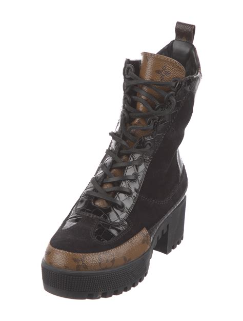 louis vuitton women's combat boots|Louis Vuitton suede boots.